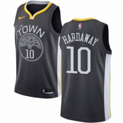 Mens Nike Golden State Warriors 10 Tim Hardaway Swingman Black Alternate NBA Jersey Statement Edition