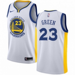 Mens Nike Golden State Warriors 23 Draymond Green Authentic White Home NBA Jersey Association Edition