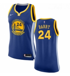 Womens Nike Golden State Warriors 24 Rick Barry Swingman Royal Blue Road NBA Jersey Icon Edition