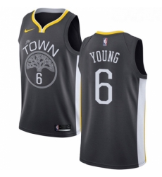 Womens Nike Golden State Warriors 6 Nick Young Swingman Black Alternate NBA Jersey Statement Edition 