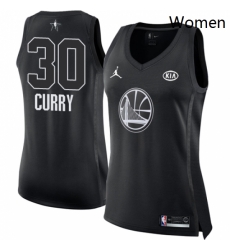 Womens Nike Jordan Golden State Warriors 30 Stephen Curry Swingman Black 2018 All Star Game NBA Jersey