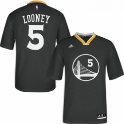 Youth Adidas Golden State Warriors 5 Kevon Looney Authentic Black Alternate NBA Jersey