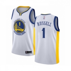 Youth Golden State Warriors 1 DAngelo Russell Swingman White Basketball Jersey Association Edition 