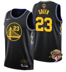 Youth Golden State Warriors 23 Draymond Green 2022 Black NBA Finals Stitched Jersey