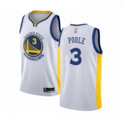 Youth Golden State Warriors 3 Jordan Poole Swingman White Basketball Jersey Association Edition 