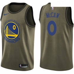 Youth Nike Golden State Warriors 0 Patrick McCaw Swingman Green Salute to Service NBA Jersey 