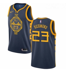 Youth Nike Golden State Warriors 23 Mitch Richmond Swingman Navy Blue NBA Jersey City Edition