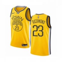 Youth Nike Golden State Warriors 23 Mitch Richmond Yellow Swingman Jersey Earned Edition