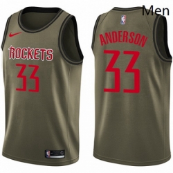 Mens Nike Houston Rockets 33 Ryan Anderson Swingman Green Salute to Service NBA Jersey