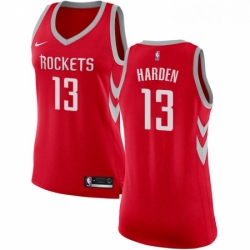 Womens Nike Houston Rockets 13 James Harden Swingman Red Road NBA Jersey Icon Edition