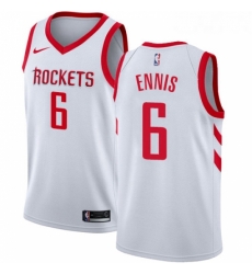 Womens Nike Houston Rockets 6 Tyler Ennis Swingman White Home NBA Jersey Association Edition 