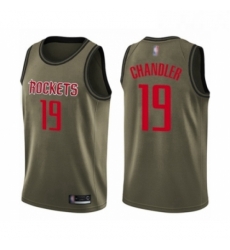 Youth Houston Rockets 19 Tyson Chandler Swingman Green Salute to Service Basketball Jersey 