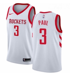 Youth Nike Houston Rockets 3 Chris Paul Swingman White Home NBA Jersey Association Edition