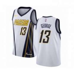 Mens Nike Indiana Pacers 13 Paul George White Swingman Jersey Earned Edition