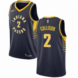 Mens Nike Indiana Pacers 2 Darren Collison Swingman Navy Blue Road NBA Jersey Icon Edition 