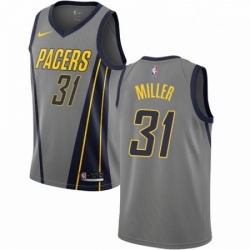 Mens Nike Indiana Pacers 31 Reggie Miller Swingman Gray NBA Jersey City Edition