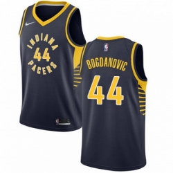 Mens Nike Indiana Pacers 44 Bojan Bogdanovic Authentic Navy Blue Road NBA Jersey Icon Edition 