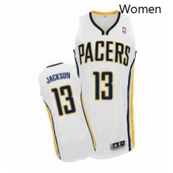 Womens Adidas Indiana Pacers 13 Mark Jackson Authentic White Home NBA Jersey