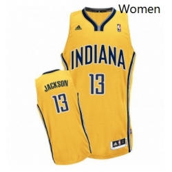 Womens Adidas Indiana Pacers 13 Mark Jackson Swingman Gold Alternate NBA Jersey