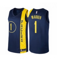 Womens Indiana Pacers 1 TJ Warren Swingman Navy Blue Basketball Jersey City Edition 