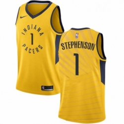 Womens Nike Indiana Pacers 1 Lance Stephenson Authentic Gold NBA Jersey Statement Edition 