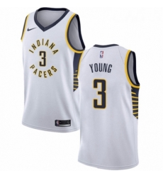 Womens Nike Indiana Pacers 3 Joe Young Swingman White NBA Jersey Association Edition