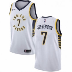 Womens Nike Indiana Pacers 7 Al Jefferson Authentic White NBA Jersey Association Edition