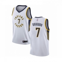 Youth Indiana Pacers 7 Malcolm Brogdon Swingman White Basketball Jersey Association Edition 