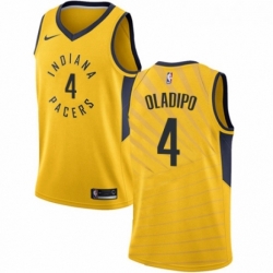 Youth Nike Indiana Pacers 4 Victor Oladipo Swingman Gold NBA Jersey Statement Edition 