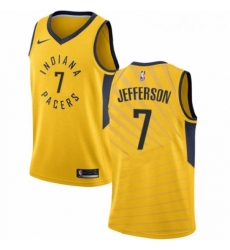 Youth Nike Indiana Pacers 7 Al Jefferson Swingman Gold NBA Jersey Statement Edition