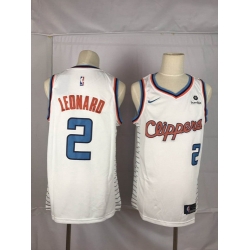 Clippers 2 Kawhi Leonard White Nike Throwback Swingman Jersey