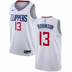 Mens Nike Los Angeles Clippers 13 Jerome Robinson Swingman White NBA Jersey Association Edition 