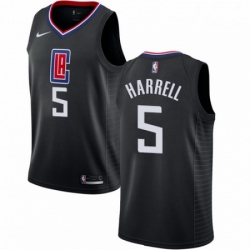 Mens Nike Los Angeles Clippers 5 Montrezl Harrell Swingman Black NBA Jersey Statement Edition 