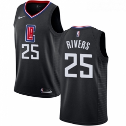 Womens Nike Los Angeles Clippers 25 Austin Rivers Authentic Black Alternate NBA Jersey Statement Edition