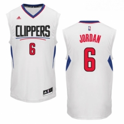 Youth Adidas Los Angeles Clippers 6 DeAndre Jordan Authentic White Home NBA Jersey