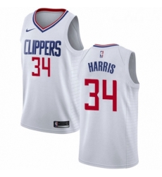 Youth Nike Los Angeles Clippers 34 Tobias Harris Authentic White NBA Jersey Association Edition 