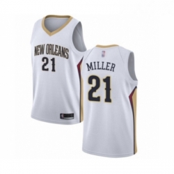Womens New Orleans Pelicans 21 Darius Miller Swingman White Basketball Jersey Association Edition 
