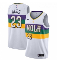 Womens Nike New Orleans Pelicans 23 Anthony Davis Swingman White NBA Jersey City Edition