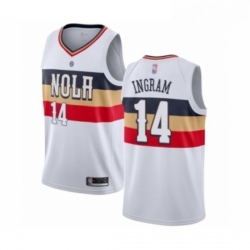 Youth New Orleans Pelicans 14 Brandon Ingram White Swingman Jersey Earned Edition 