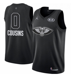 Youth Nike Jordan New Orleans Pelicans 0 DeMarcus Cousins Swingman Black 2018 All Star Game NBA Jersey