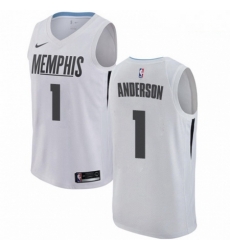 Mens Nike Memphis Grizzlies 1 Kyle Anderson Swingman White NBA Jersey City Edition 