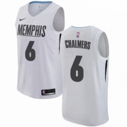 Mens Nike Memphis Grizzlies 6 Mario Chalmers Swingman White NBA Jersey City Edition 