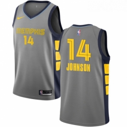 Womens Nike Memphis Grizzlies 14 Brice Johnson Swingman Gray NBA Jersey City Edition 