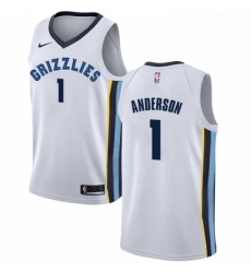 Youth Nike Memphis Grizzlies 1 Kyle Anderson Swingman White NBA Jersey Association Edition 