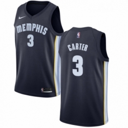 Youth Nike Memphis Grizzlies 3 Jevon Carter Swingman Navy Blue Road NBA Jersey Icon Edition 