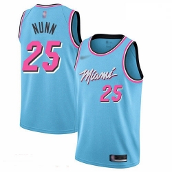 Heat 25 Kendrick Nunn Blue Basketball Swingman City Edition 2019 20 Jersey