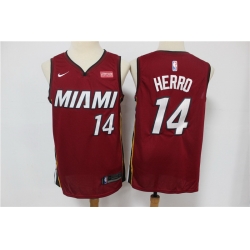 Men Miami Heat 14 Tyler Herro Red Nike Swingman Jersey