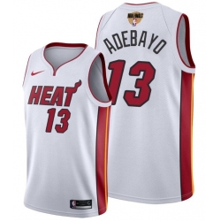 Men's Miami Heat #13 Bam Adebayo 2020 White Finals Bound Association Edition Stitched NBA Jersey