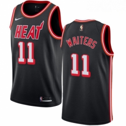 Mens Nike Miami Heat 11 Dion Waiters Swingman Black Black Fashion Hardwood Classics NBA Jersey