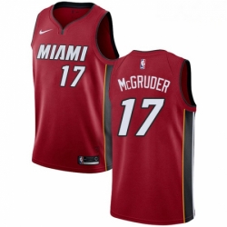 Mens Nike Miami Heat 17 Rodney McGruder Swingman Red NBA Jersey Statement Edition 